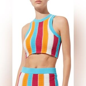 SOLID & STRIPED Multicolor Knit Crop Top - THE CARSON TANK
